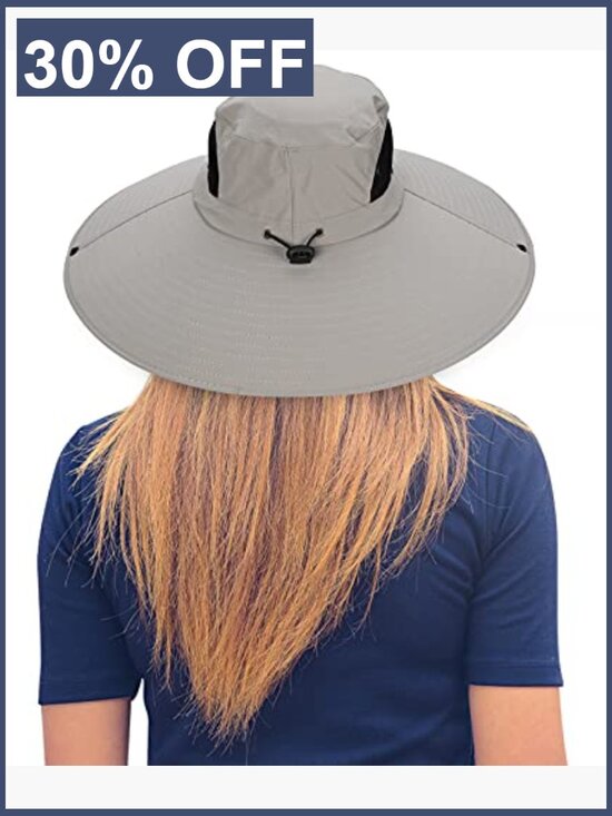 Wide Brim Bucket Hat UPF50+ Waterproof Sun Hat for Fishing Hiking Camping